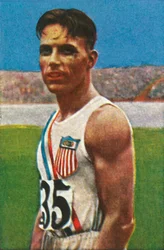 Bud Houser, lanzador de disco estadounidense, 1928