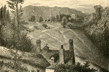 Amesbury, mirando hacia el campamento de Vespasiano, 1898