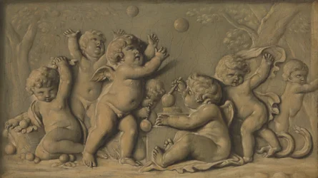 Amorini jugando uno de un par, 1770-90