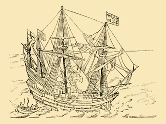 Un barco inglés en la lucha de la Armada, c1930