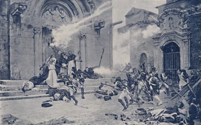 Un episodio del sitio de Zaragoza, c1808-1809, 1896