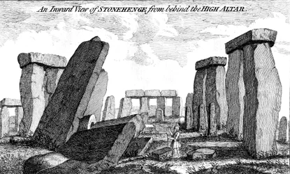 Vista interior de Stonehenge desde detrás del Altar Mayor, 1760