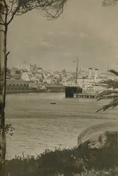 Un Liner Oriental atracado en la Bahía de Woolloomooloo, 1937