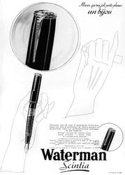 Un anuncio de plumas Waterman, 1938