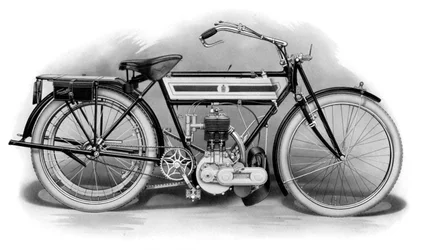 Una motocicleta Triumph temprana