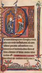 Una página iluminada del Salterio Vaux-Bardolf, c1310, 1937