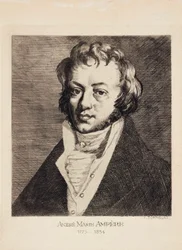 Andre-Marie Ampere, físico y matemático francés, c 1820
