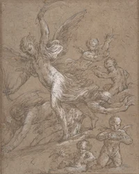 Ángeles y putti, siglo XVII