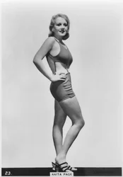 Anita Page, actriz de cine estadounidense, c1938