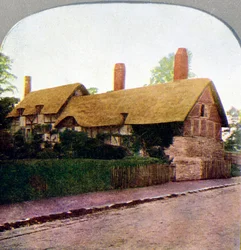 La cabaña de Ann Hathaway, Stratford-upon-Avon, Warwickshire, principios del siglo XX