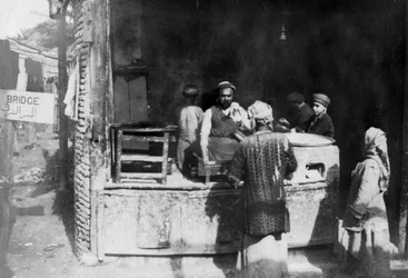 Cocinero árabe, carretera de Alepo, Bagdad, Irak