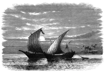 Daus árabes en el Mar Rojo, c1890