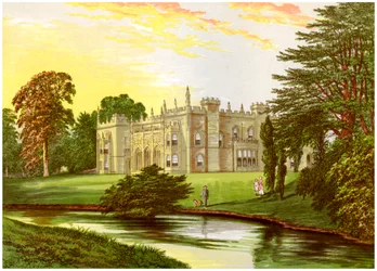 Arbury Hall, Warwickshire, hogar de la familia Newdegate, c1880