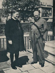 Arzobispo de Canterbury en el Número 10, Downing Street, c. 1943-1945