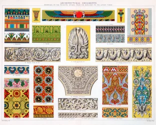 Ornamentos arquitectónicos, siglo XIX