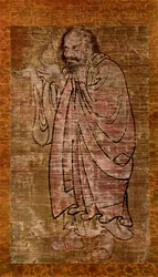 Arhat sosteniendo un relicario, China, dinastía Song, c960-1279