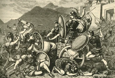 Aristomenes luchando para salir de Eira, 1890