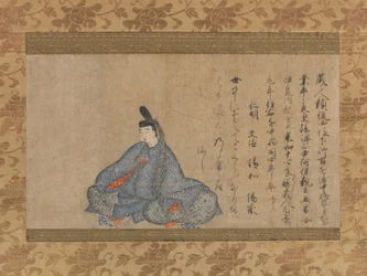 Ariwara Narihira 825-880... Versión de Fujifusa de los Treinta y seis poetas inmortales, 1ra mitad del siglo XV