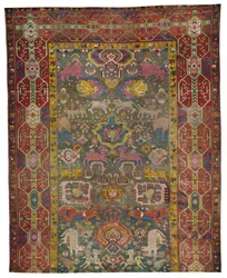 Porción de alfombra armenia Kouba, siglo XIX, 1928