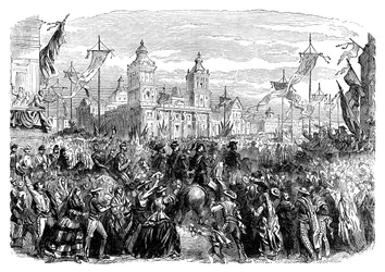 Llegada de tropas francesas a México, 1864 finales del siglo XIX