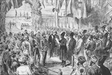 Llegada del Príncipe de Gales a Bombay, India, el 8 de noviembre de 1875, 1908