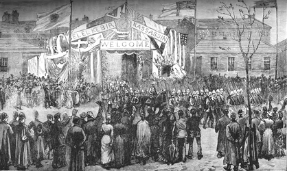 Llegada de los Royal Marines a Chatham, c. 1882-85