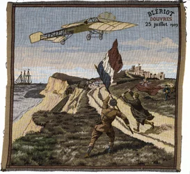Llegada de Louis Bleriot a Dover en Inglaterra, el 25 de julio de 1909