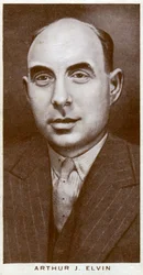 Arthur J Elvin, promotor de boxeo británico, 1938
