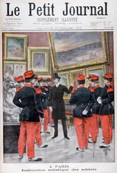 Instrucción artística de soldados franceses en el Salón, París, 1902