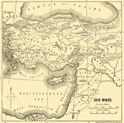 Asia Menor - mapa, 1890