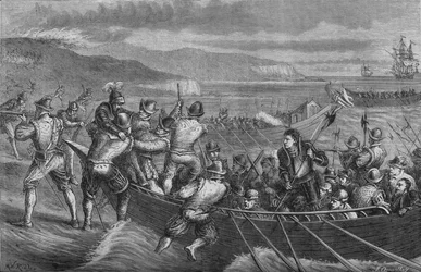 Ataque a la Isla de Wight, julio 1545, c. 1880
