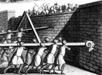 Ataque a las murallas con arietes, c1800