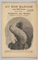 Au Bon Marché-Comptoir des Modes, Chapeaux de Paille de Fantaisie, Verano 1890