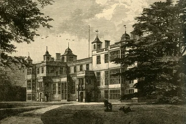 Audley End, frente occidental, 1898