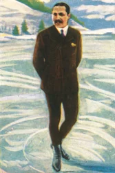 Patinador austriaco Willi Böckl, 1928