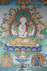 Avalokitesvara, buda de la compasión, Katmandú, Nepal