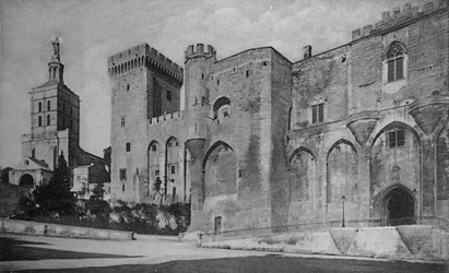 Aviñón - Palacio de los Papas y Catedral, c. 1925