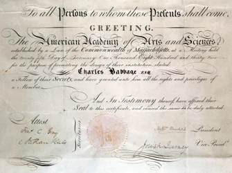 Diploma de Babbage de la Academia Americana de Artes y Ciencias