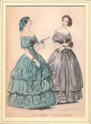 Vestido de baile y vestido de noche, siglo XIX