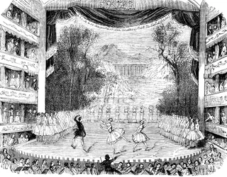 Actuación de ballet en el Teatro de Su Majestad, Londres, 1842