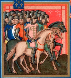 Banda de cruzados armados y montados