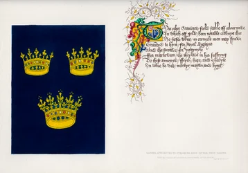 Estandarte y poema, siglo XV, 1840