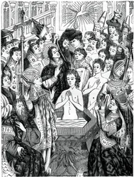 Bautismo del rey Clodoveo, Reims, 1870