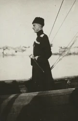 Barón Pyotr Nikolayevich Wrangel en el Yate Lucullus. Lemnos, 1921
