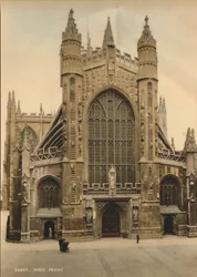 Abadía de Bath, frente oeste, c1925