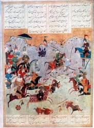 Batalla entre Alejandro y el rey persa Darío III, siglo IV a.C.
