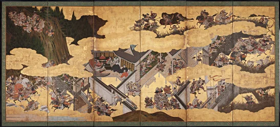 Escenas de batalla del Cuento de Heike Heike Monogatari, primer tercio del siglo XVII
