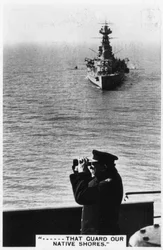 Crucero de batalla HMS Hood durante ejercicios de primavera, 1937