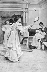 Raqueta y volante, 1906