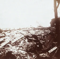 Campo de batalla, Roeselare, Flandes, Bélgica, c1914-c1918